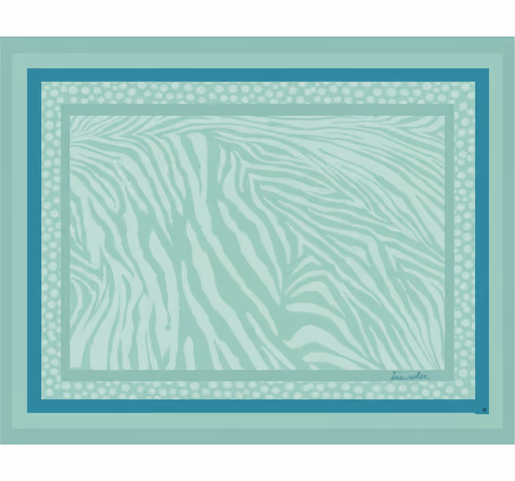 Store enrouleur bureau motif zèbre menthe - TenStickers