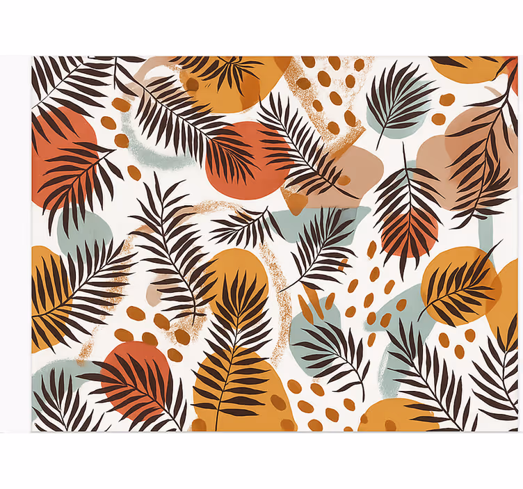 Store enrouleur bureau feuille tropicale colorée - TenStickers