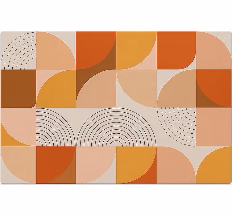 Store enrouleur bureau design abstrait aux couleurs chaudes - TenStickers