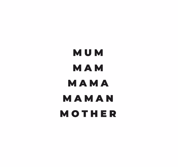 Store enrouleur bureau maman en plusieurs langues - TenStickers