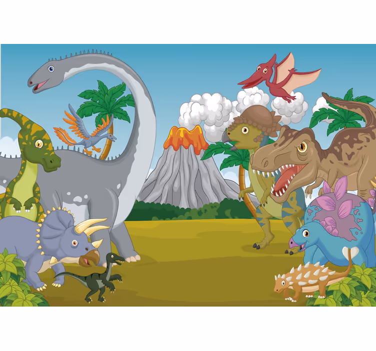 Store enrouleur chambre enfant décoratif dinosaures - TenStickers