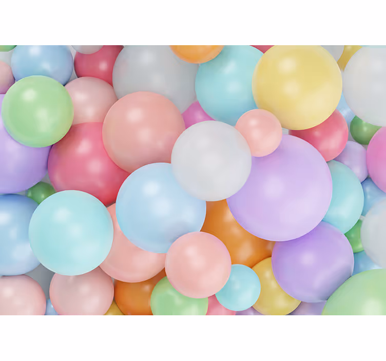 Store enrouleur chambre enfant ballons pastel 3d - TenStickers