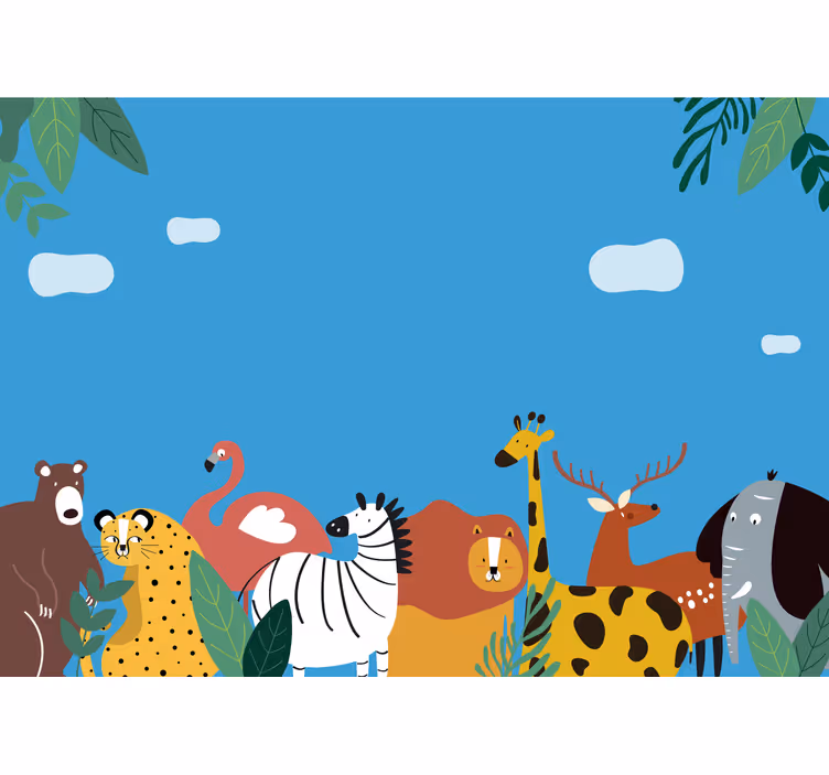 Store enrouleur chambre enfant animaux différents - TenStickers