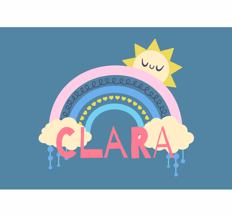 Store enrouleur chambre enfant arc-en-ciel personnalisé - TenStickers