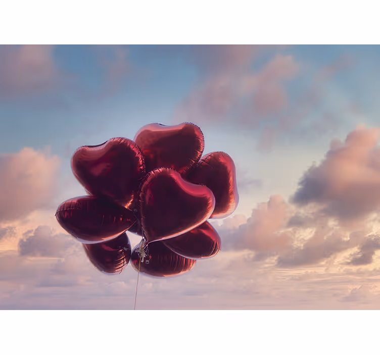 Store enrouleur chambre enfant ballons cœur vintage - TenStickers