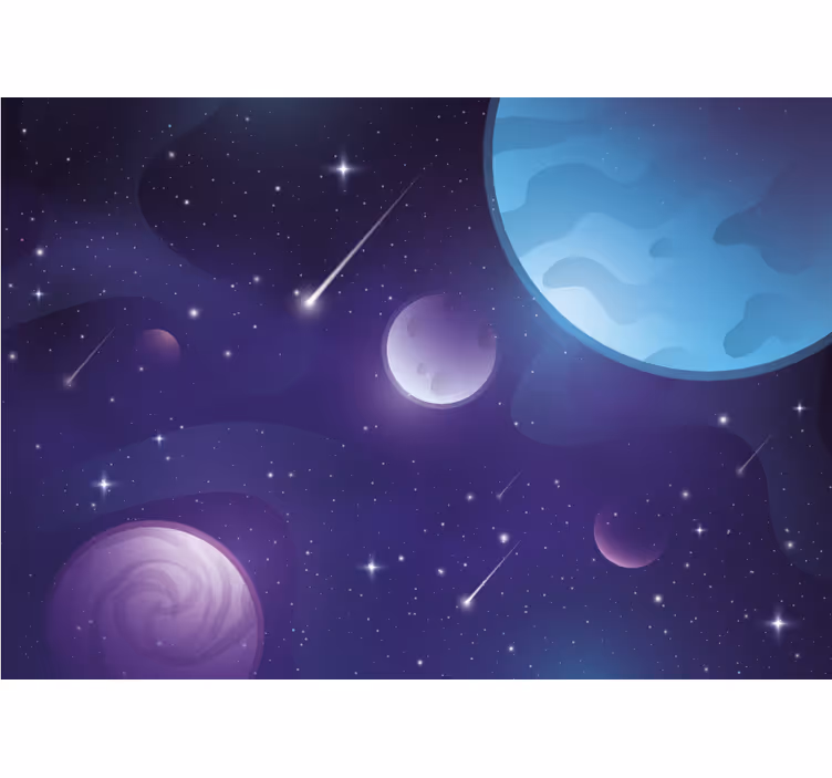 Store enrouleur chambre enfant espace mystérieux étoiles - TenStickers