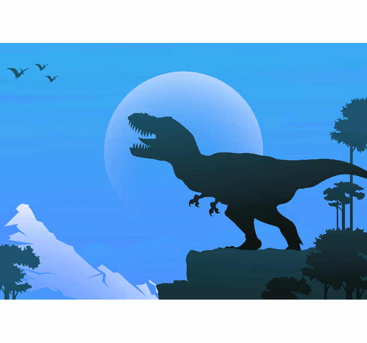 Store enrouleur chambre enfant t-rex en colère - TenStickers