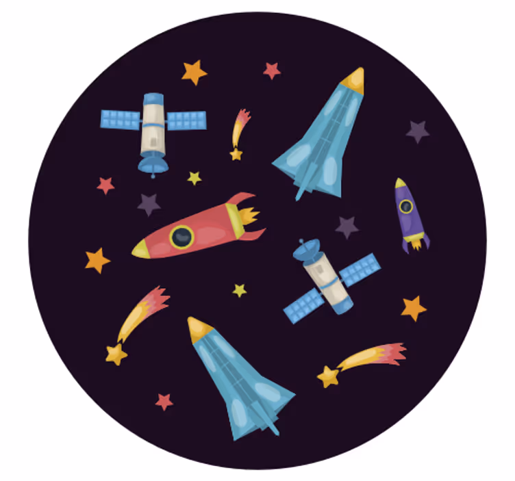 Store enrouleur chambre enfant fusées et planètes - TenStickers
