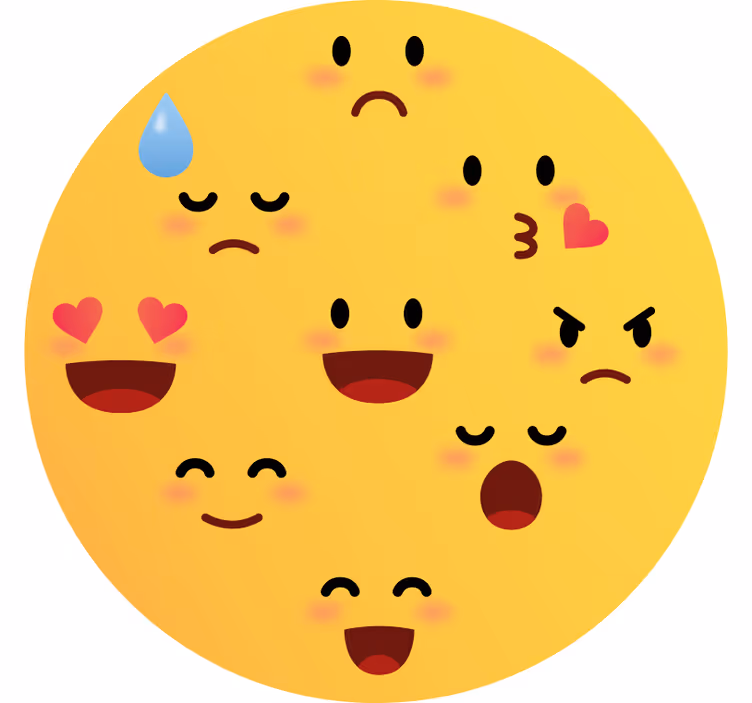 Store enrouleur chambre enfant visages emoji - TenStickers