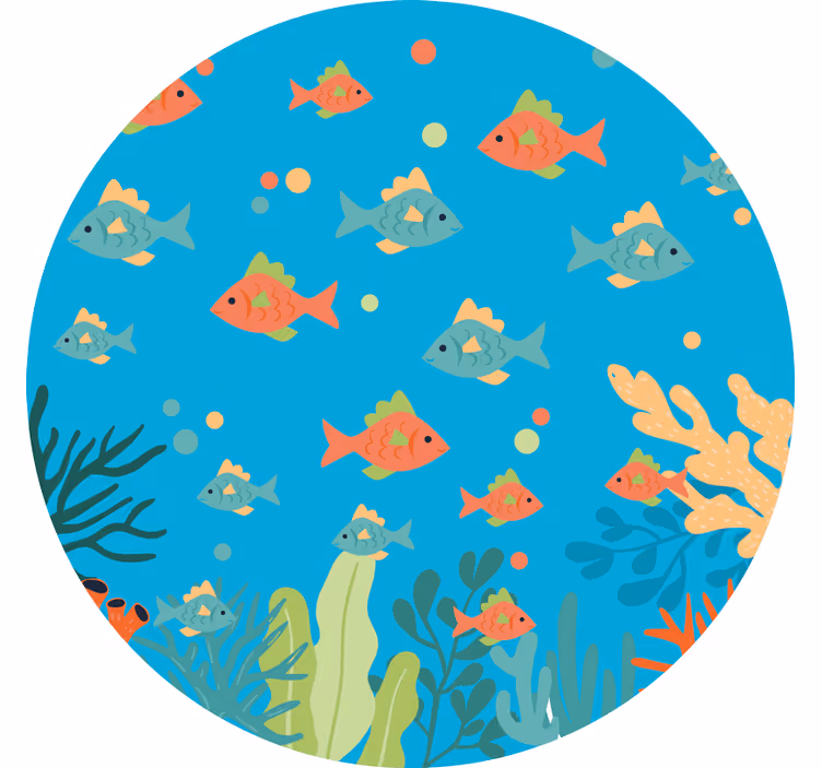 Store enrouleur chambre enfant cercle corail coloré - TenStickers