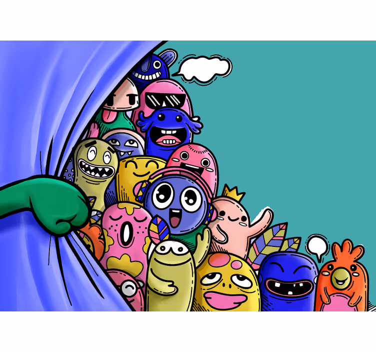 Store enrouleur chambre enfant avec monstres amusants - TenStickers