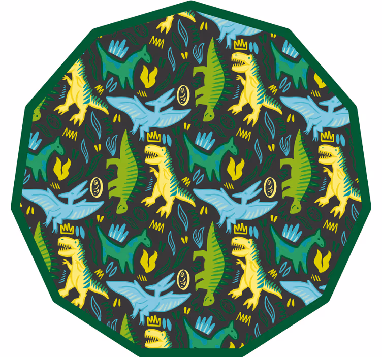 Store enrouleur chambre enfant motif dinosaures verts - TenStickers