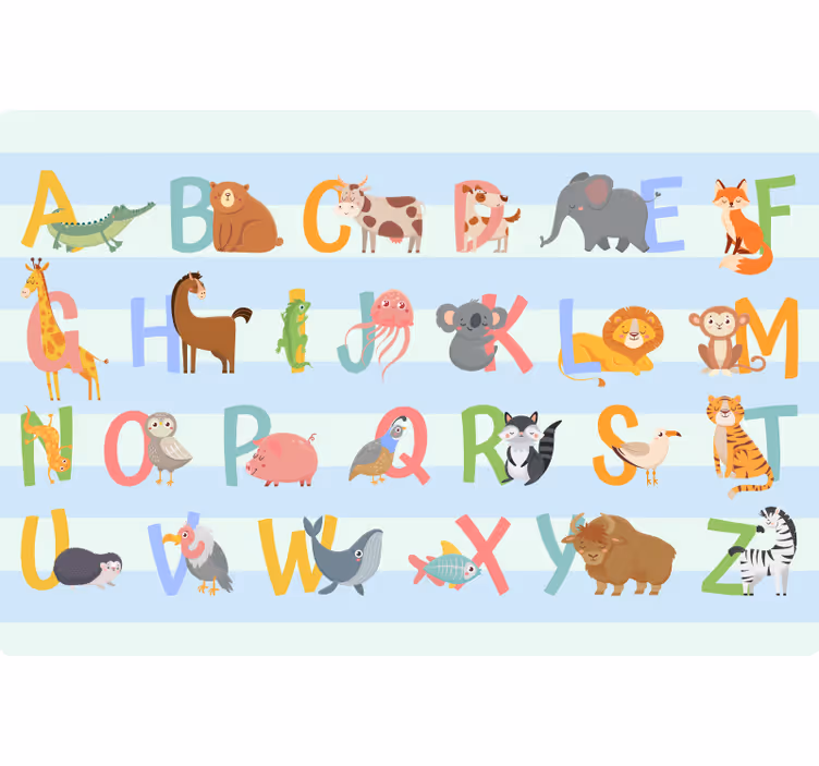 Store enrouleur chambre enfant alphabet et chiffres - TenStickers