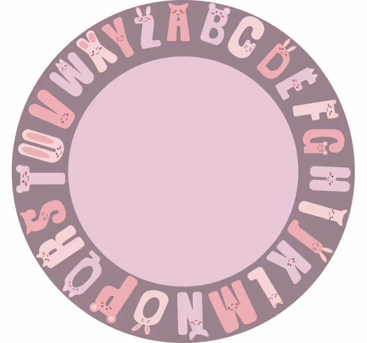 Store enrouleur chambre enfant alphabet rond - TenStickers