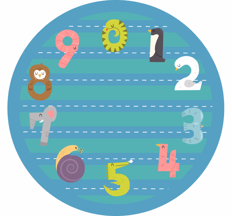 Store enrouleur chambre enfant nombres animaux - TenStickers