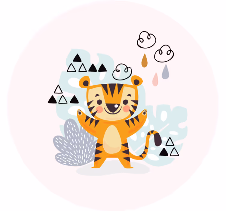 Store enrouleur chambre enfant dessin de tigre - TenStickers