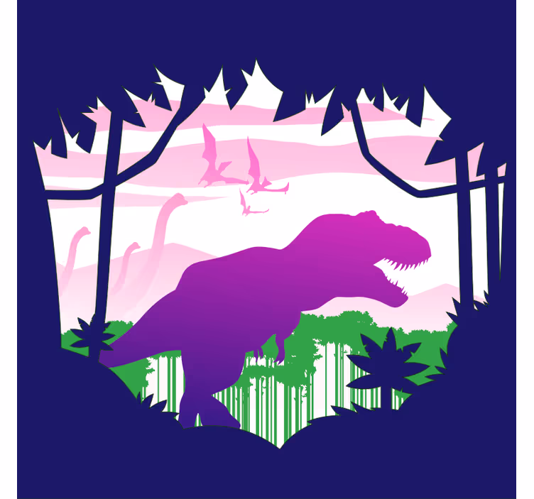 Store enrouleur chambre enfant tapis vinyle dinosaure - TenStickers