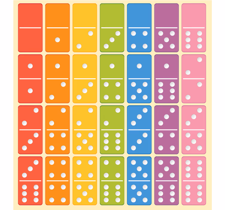 Store enrouleur chambre enfant dominos de jeu - TenStickers