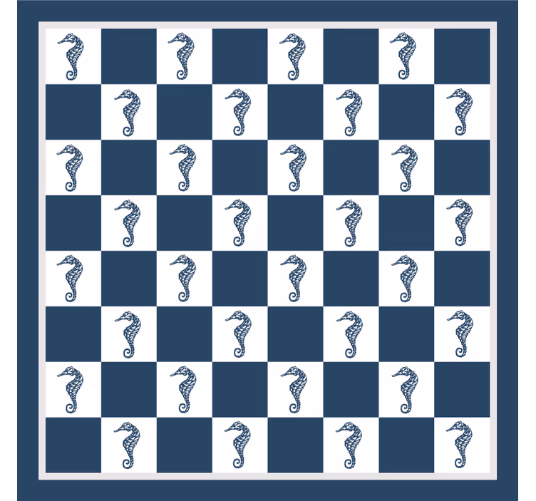 Store enrouleur chambre enfant jeu d'échecs hippocampe - TenStickers