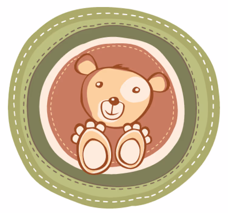 Store enrouleur chambre enfant ours dans un cercle - TenStickers