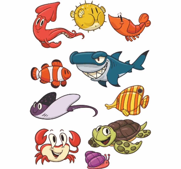 Store enrouleur chambre enfant poissons colorés - TenStickers