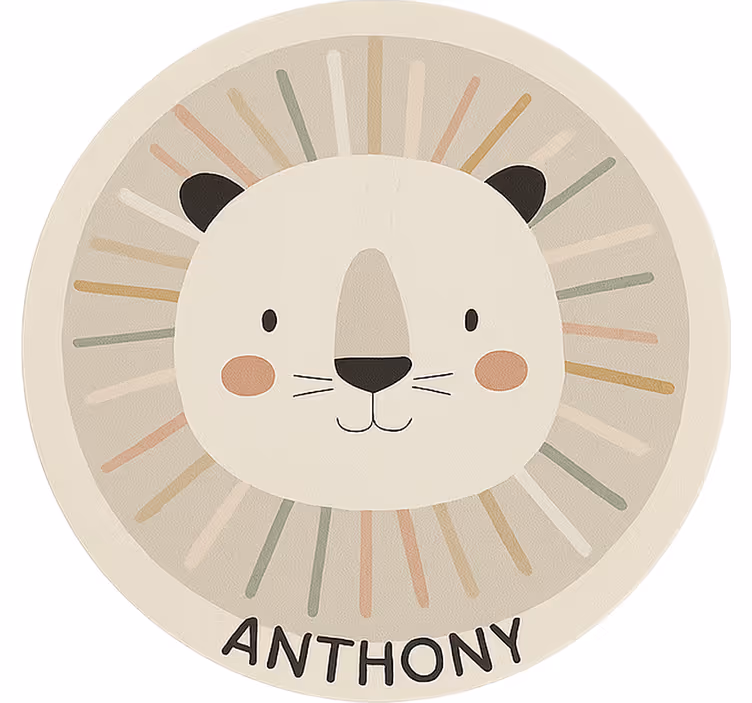 Store enrouleur chambre enfant lion beige personnalisé - TenStickers