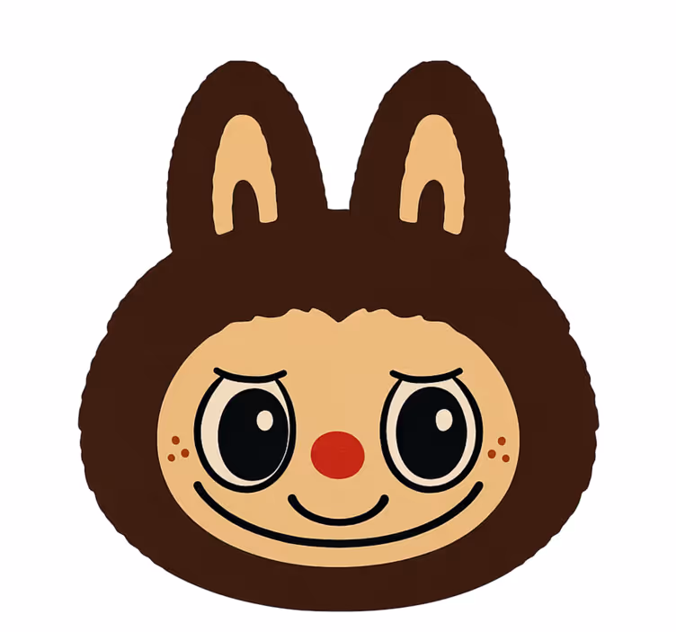 Store enrouleur chambre enfant design labubu marron - TenStickers