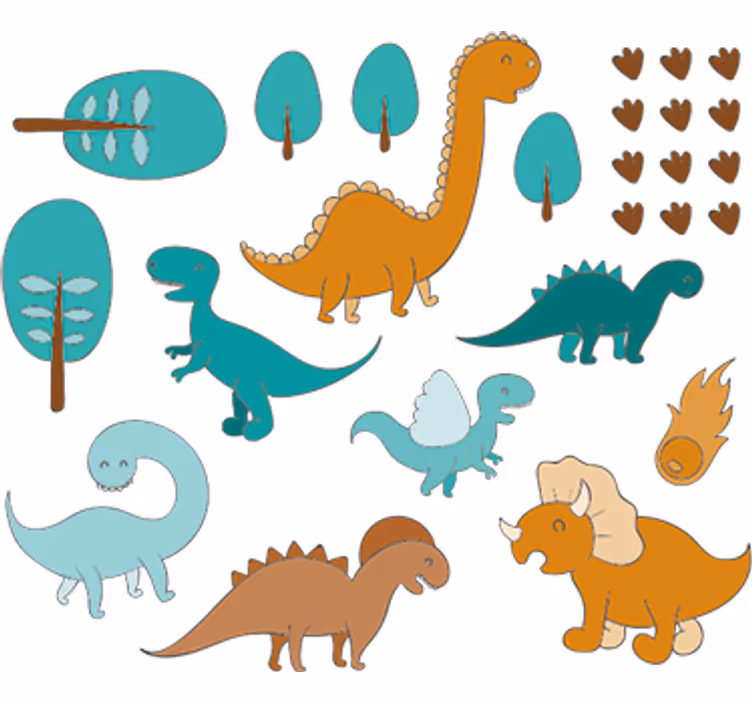 Store enrouleur chambre enfant paysage jurassique - TenStickers