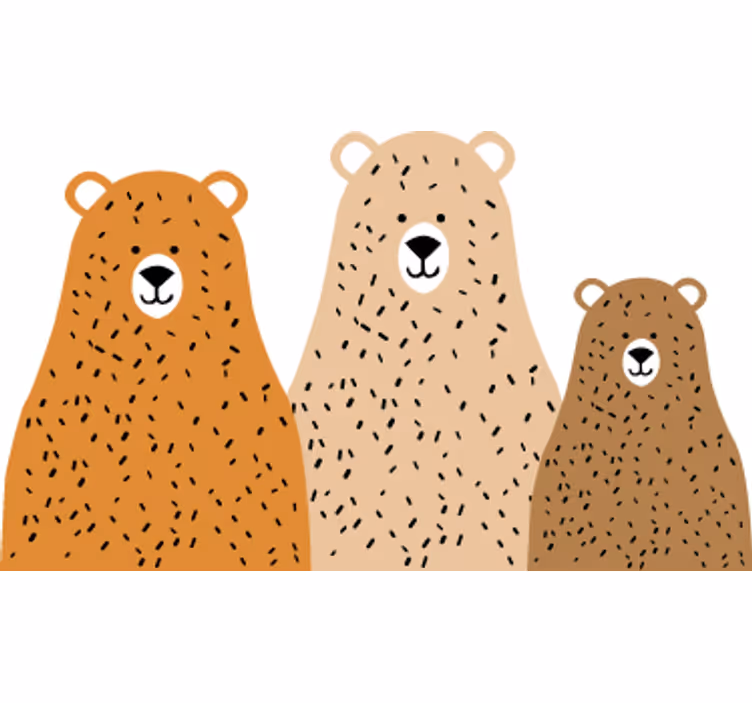Store enrouleur chambre enfant trois amis ours - TenStickers
