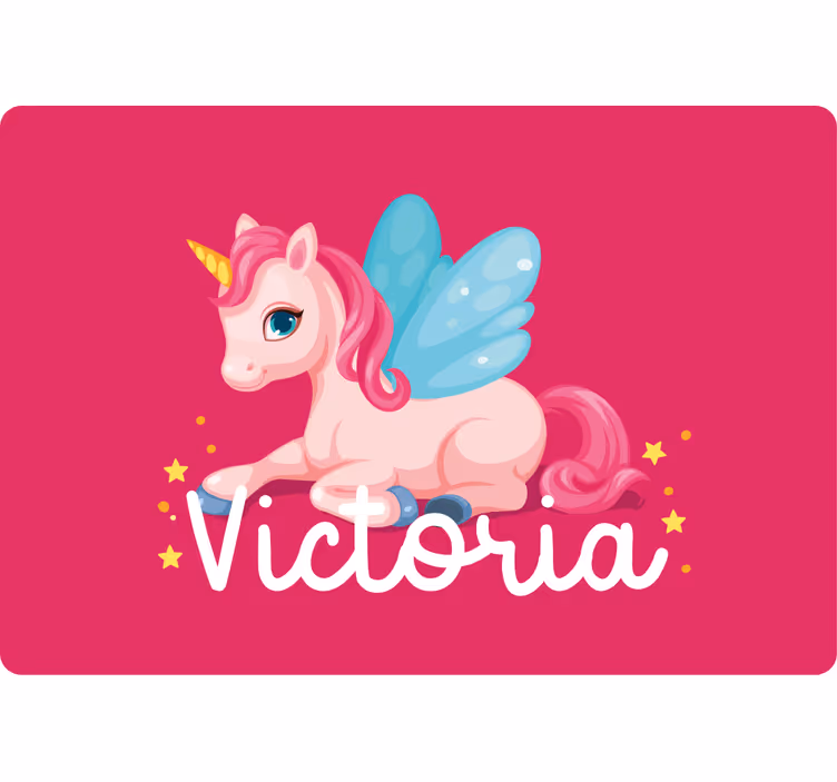 Store enrouleur chambre enfant licorne rose joyeuse - TenStickers
