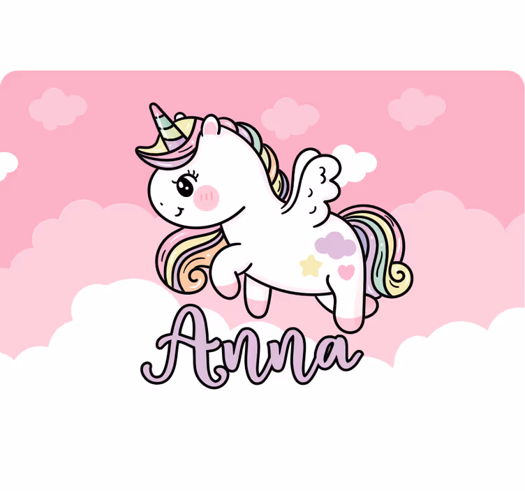 Store enrouleur chambre enfant licorne magique rose - TenStickers