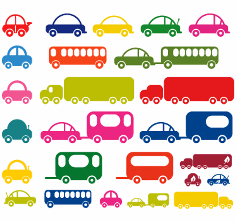 Store enrouleur chambre enfant autocollants de véhicules - TenStickers