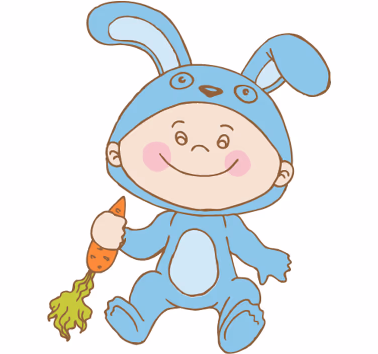 Store enrouleur chambre enfant costume de lapin - TenStickers