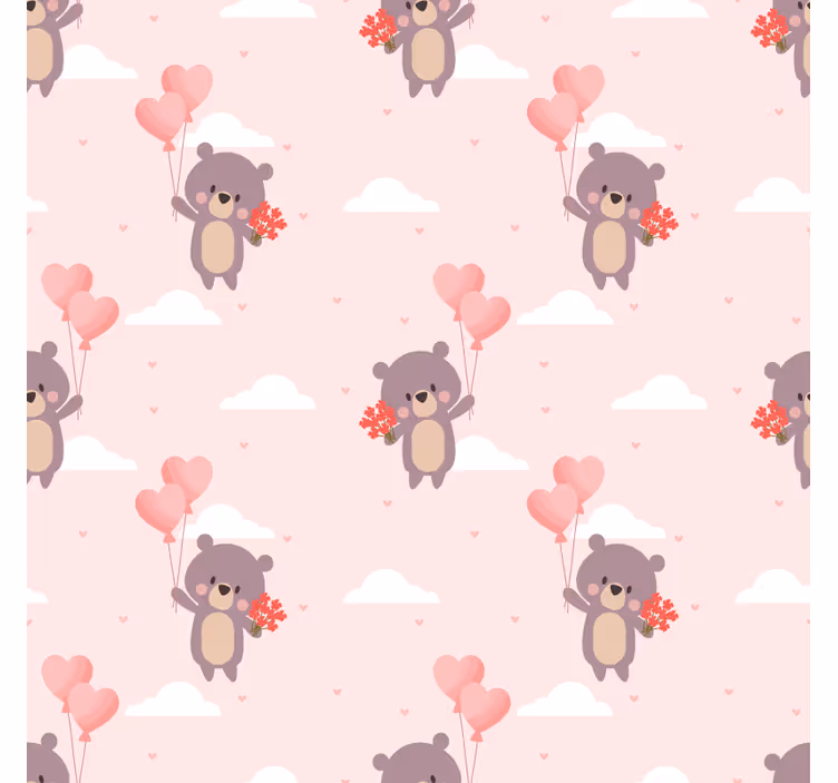 Store enrouleur chambre enfant motif ours affectueux - TenStickers