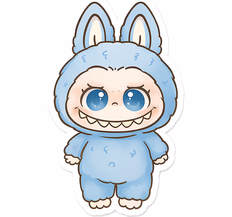 Store enrouleur chambre enfant poupée monstre bleu - TenStickers