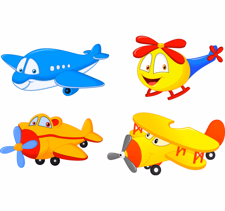 Store enrouleur chambre enfant avions et hélicoptères - TenStickers