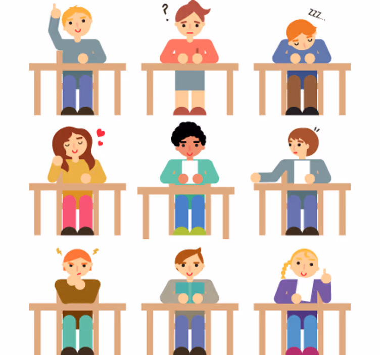 Store enrouleur chambre enfant sticker collection élèves - TenStickers