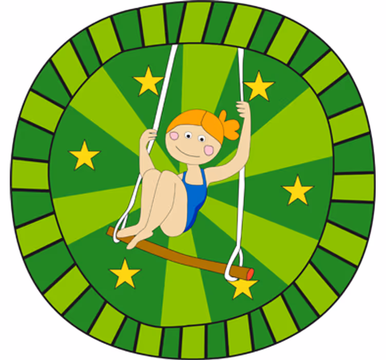 Store enrouleur chambre enfant berta au cirque - TenStickers