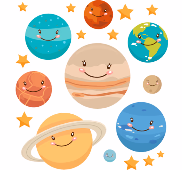 Store enrouleur chambre enfant stickers planètes solaires - TenStickers