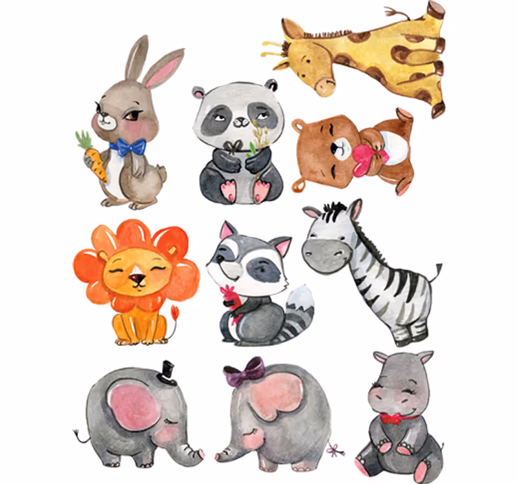 Store enrouleur chambre enfant autocollants animaux jungle - TenStickers
