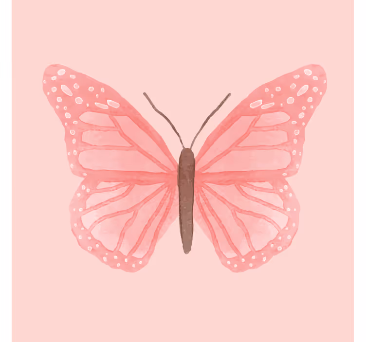 Store enrouleur chambre enfant papillons carreaux roses - TenStickers