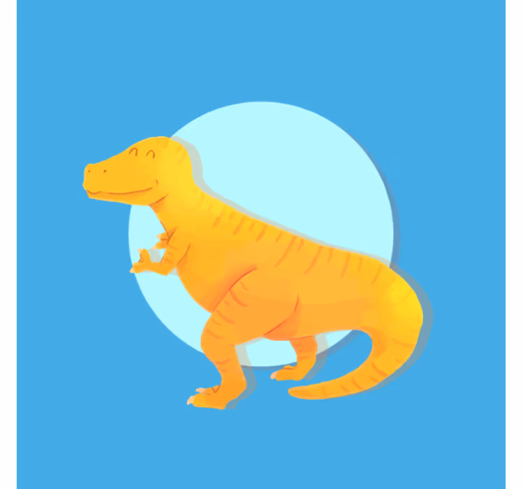 Store enrouleur chambre enfant dinosaure jaune t-rex - TenStickers