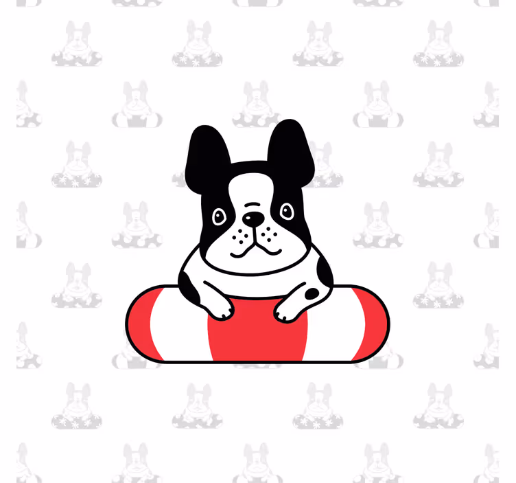 Store enrouleur chambre enfant motif bulldog français - TenStickers