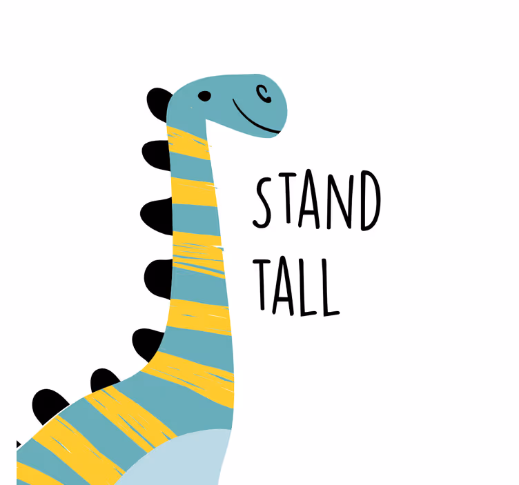 Store enrouleur chambre enfant dinosaure nordique debout - TenStickers