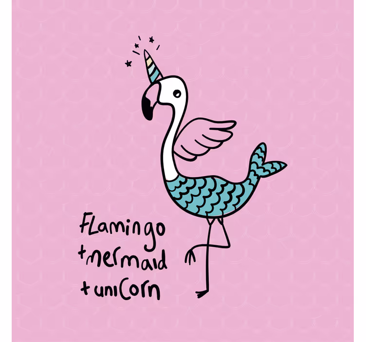 Store enrouleur chambre enfant illustration flamant rose - TenStickers