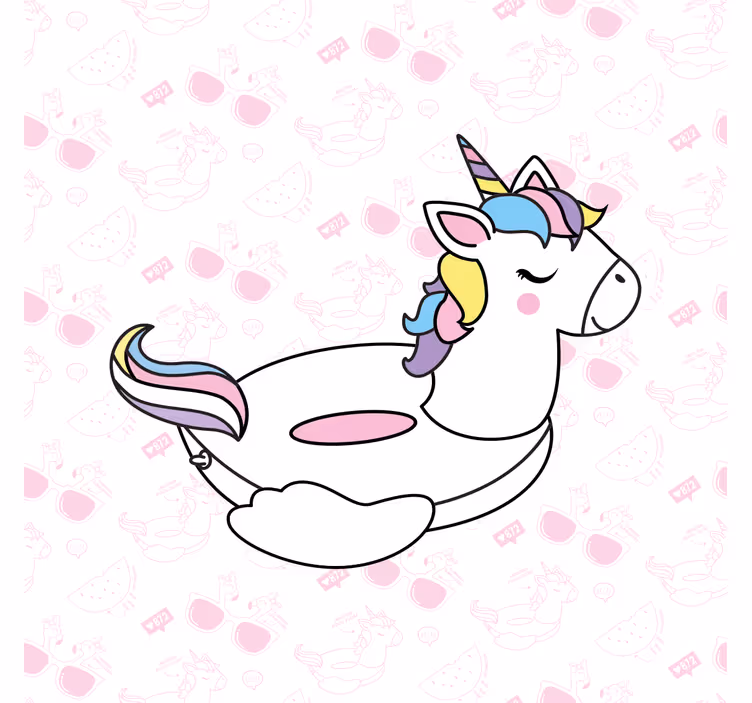 Store enrouleur chambre enfant licorne et flamants - TenStickers