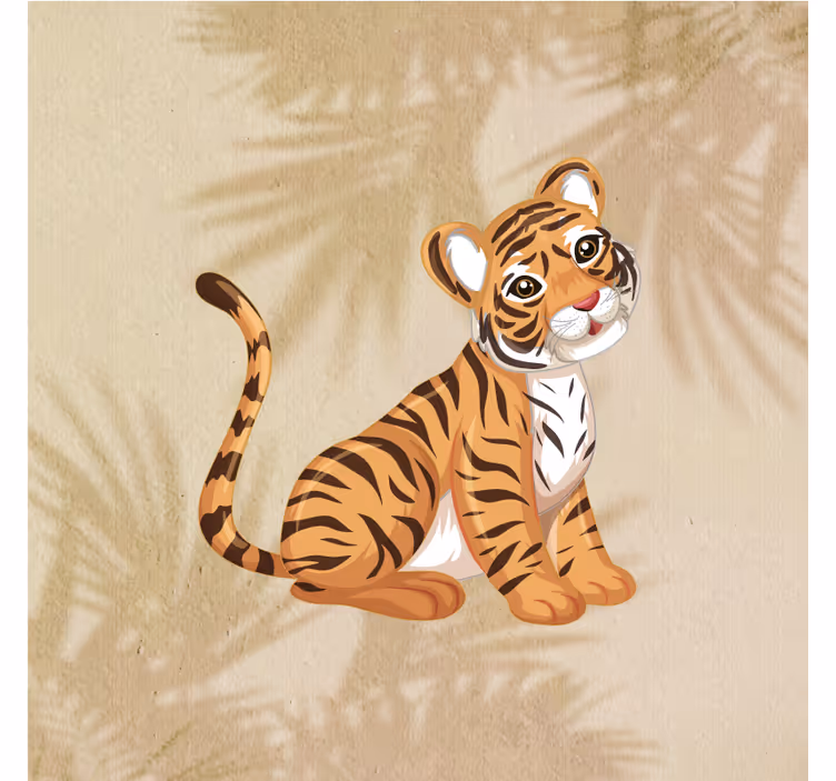 Store enrouleur chambre enfant portrait de tigre bébé - TenStickers