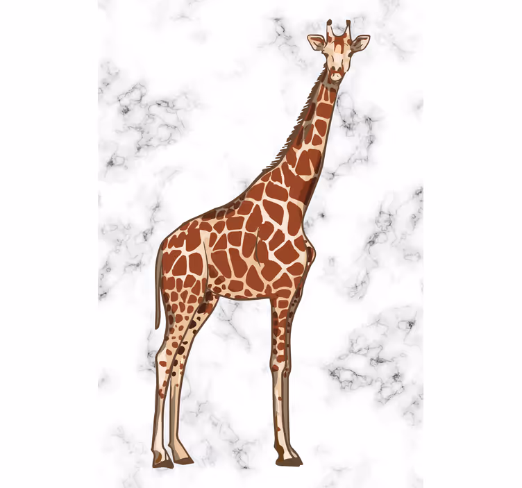 Store enrouleur chambre enfant portrait de girafe joyeuse - TenStickers