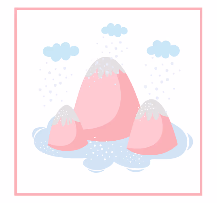 Store enrouleur chambre enfant montagnes roses et gouttes - TenStickers
