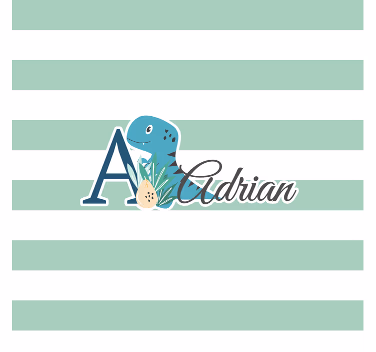 Store enrouleur chambre enfant animaux dinosaures prénom - TenStickers